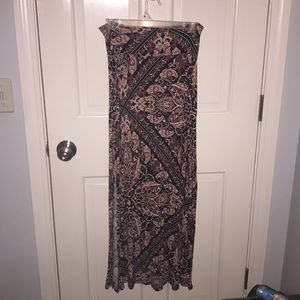 Printed maxi skirt, Charlotte Russe, xs